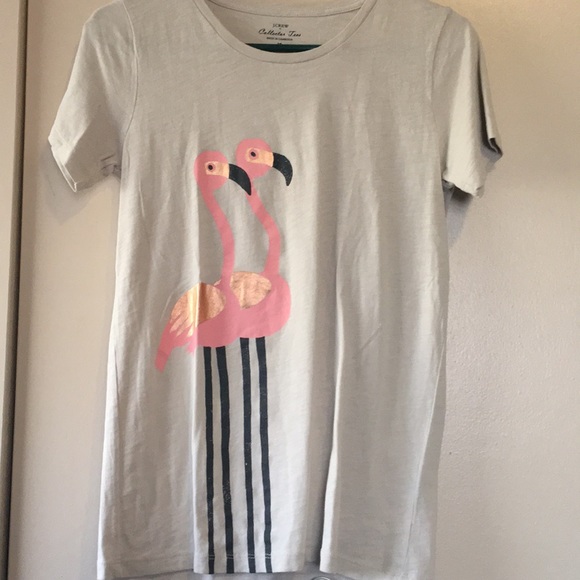 J. Crew Tops - I Crew Flamingo t shirt XS
